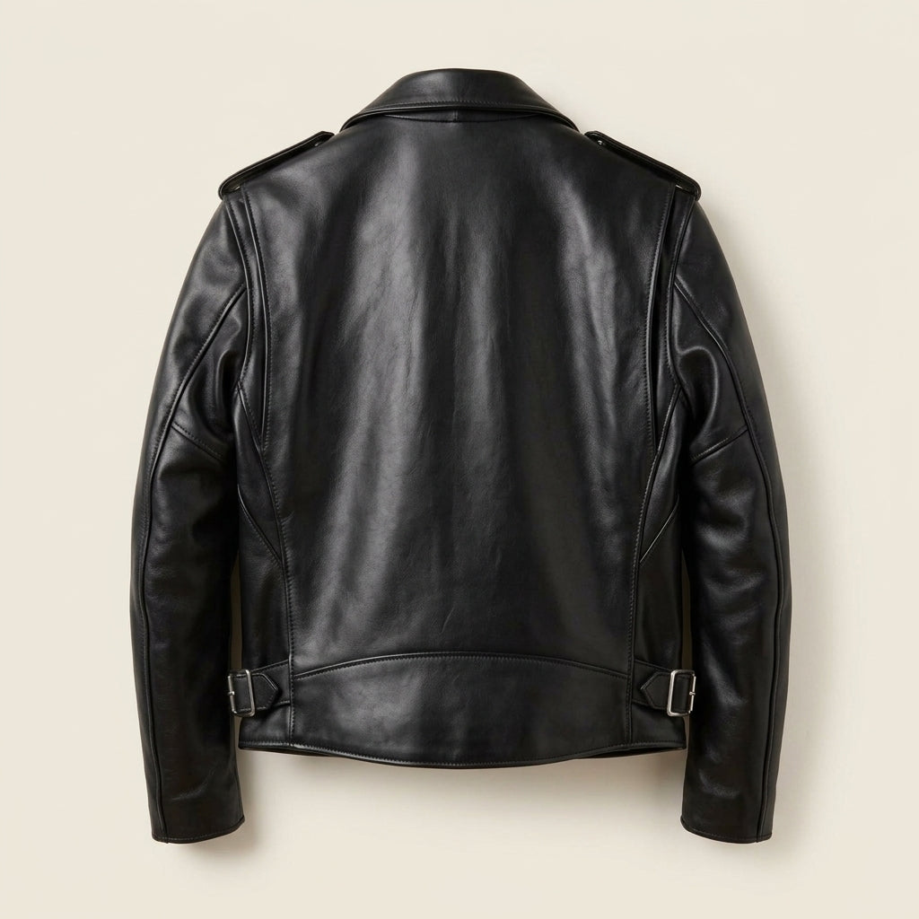Schott Perfecto 618 Inspired Men's Leather Biker Jacket – Black