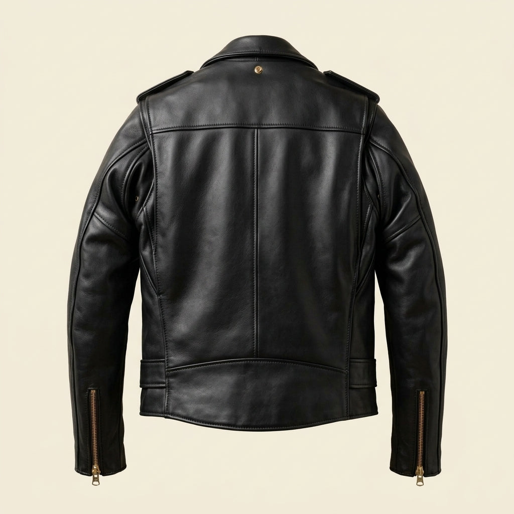 Schott 613 One Star Perfecto Inspired Men's Leather Biker Jacket – Brown