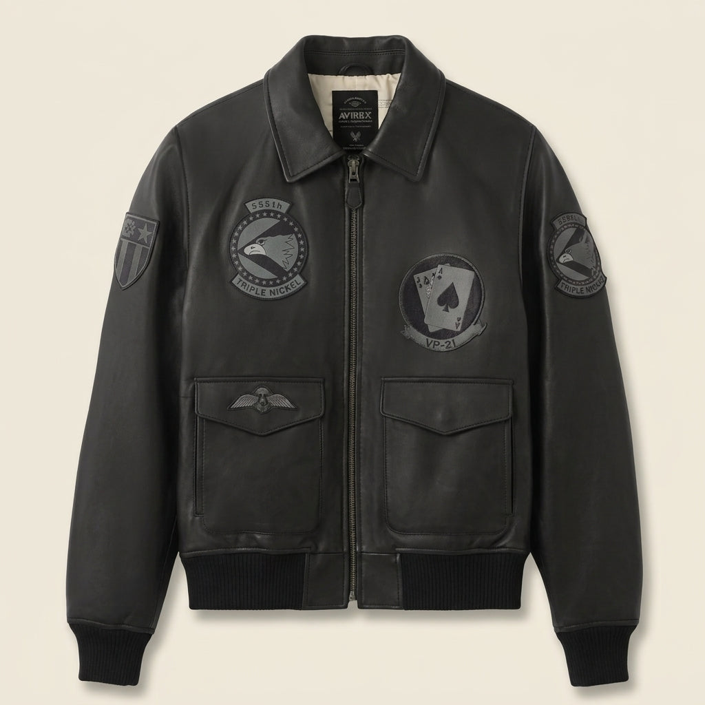 Avirex A-2 Inspired Men's Vintage Leather Flight Jacket – Brown