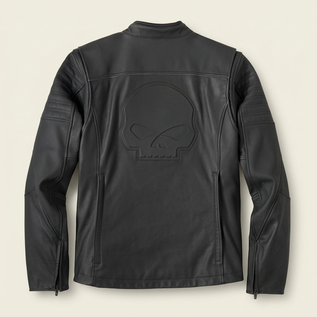 Harley-Davidson Willie G Skull Inspired Leather Jacket | Caverno