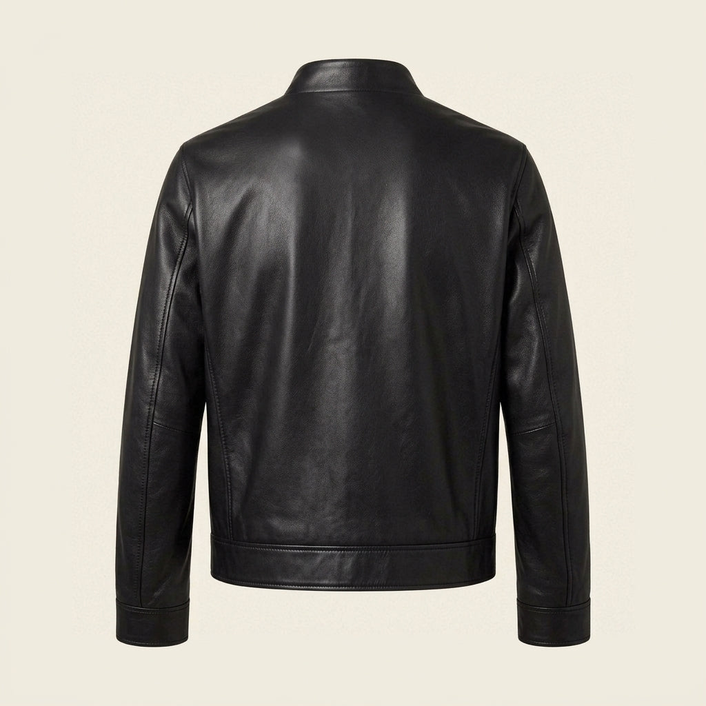 AllSaints Hiro Inspired Men's Leather Bomber Jacket – Black