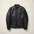 Schott 530 Inspired Men's Leather Cafe Racer Jacket – Black