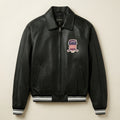 Avirex London Icon Inspired Leather Bomber Jacket