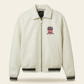 Avirex Icon Inspired White Leather Bomber Jacket