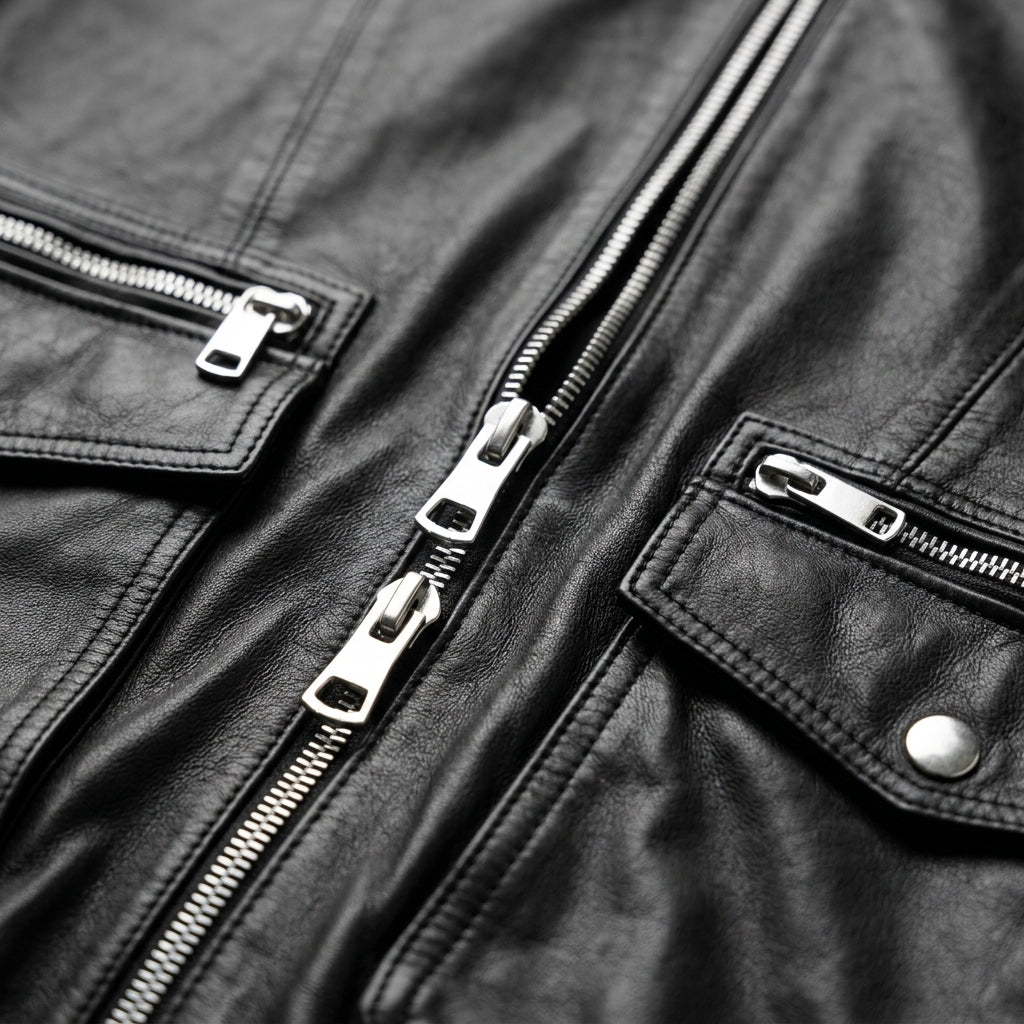 AllSaints Hiro Inspired Men's Leather Bomber Jacket – Black
