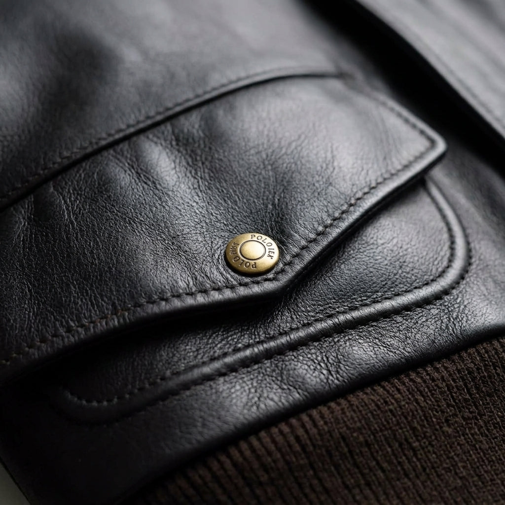 Schott 184SM A-2 Inspired Men's Leather Flight Jacket – Brown
