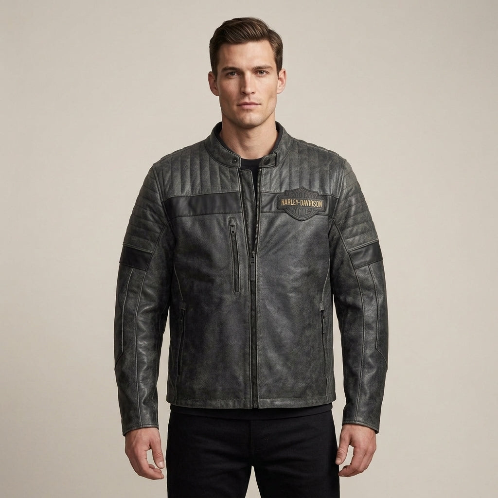 Harley-Davidson Passing Link III Inspired Leather Jacket | Caverno