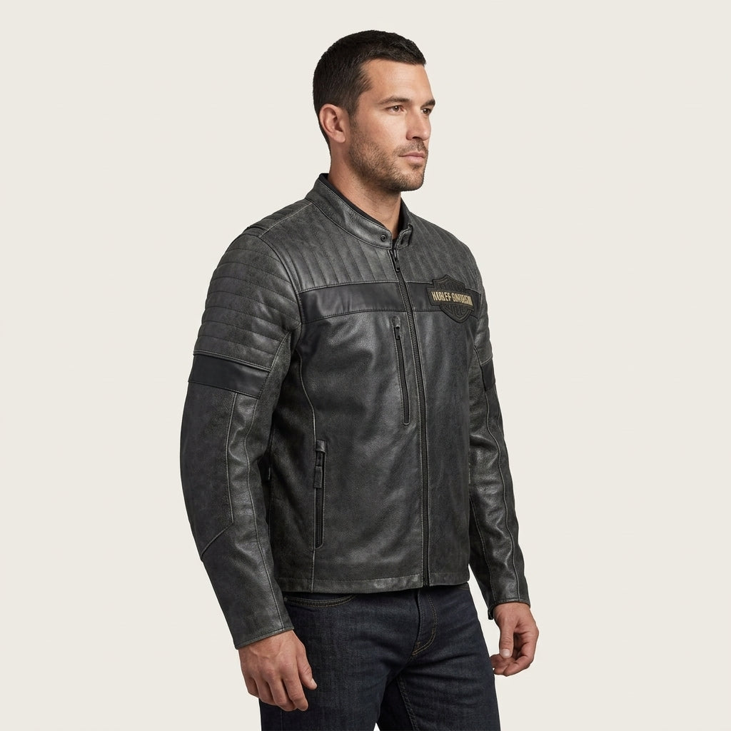 Harley-Davidson Passing Link III Inspired Leather Jacket | Caverno