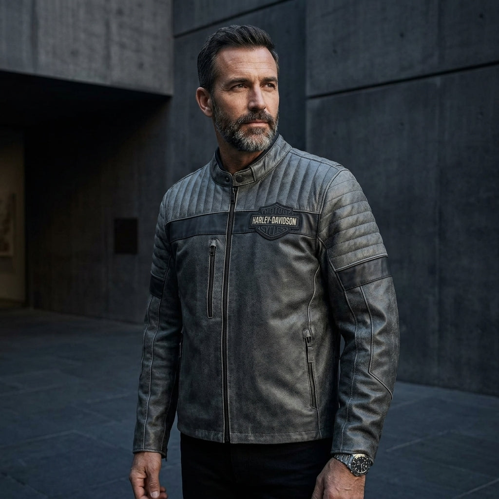Harley-Davidson Passing Link III Inspired Leather Jacket | Caverno