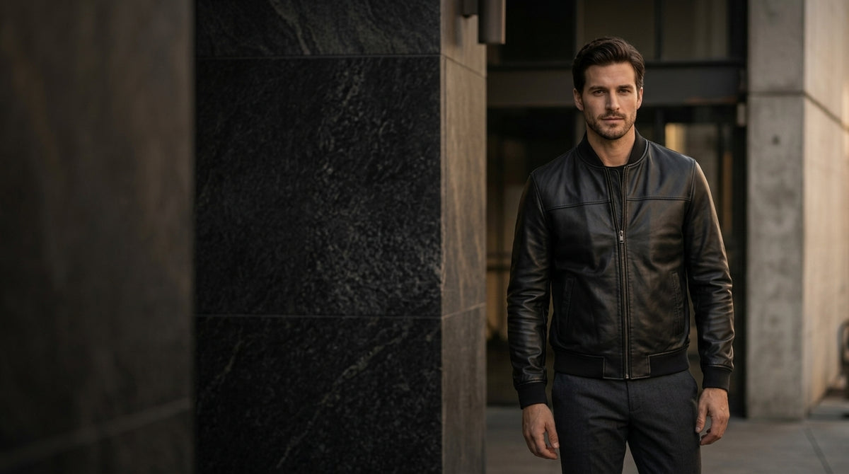 Caverno leather outerwear