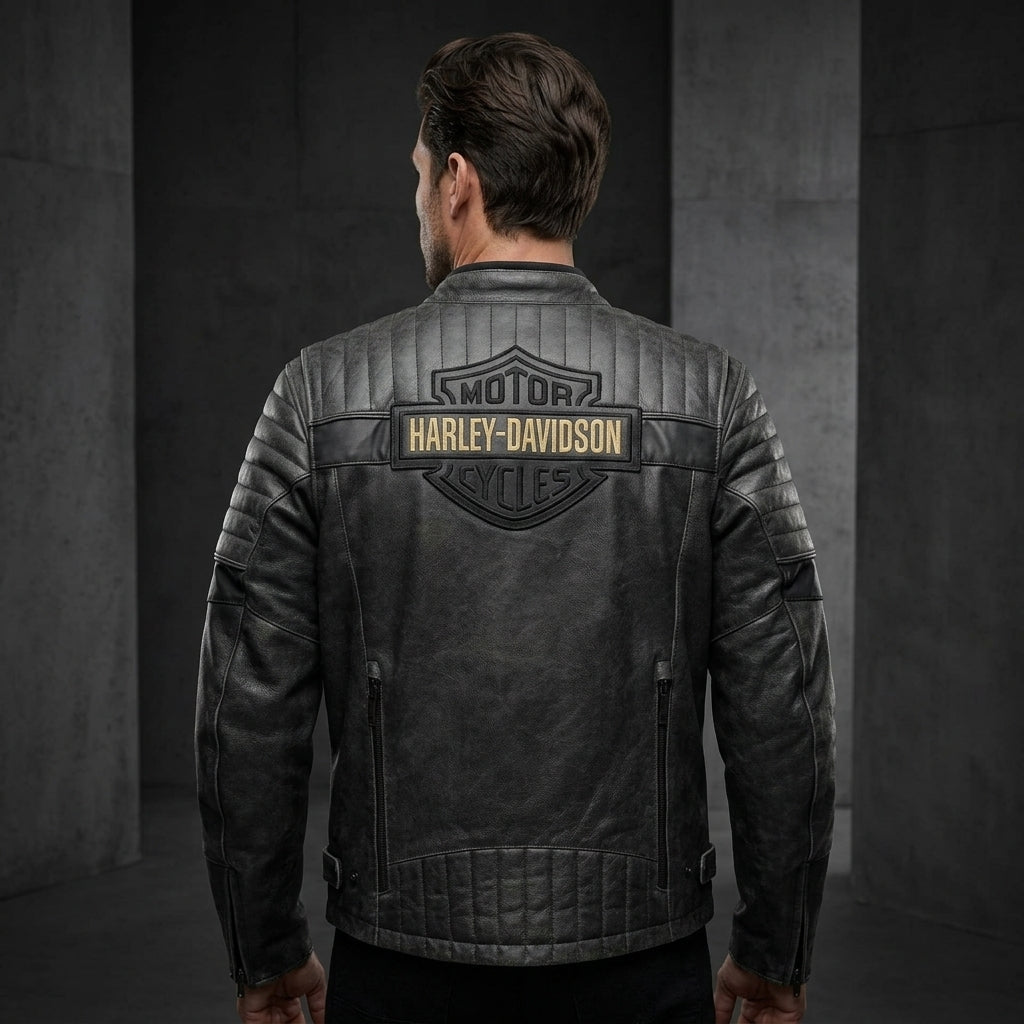 Harley-Davidson Passing Link III Inspired Leather Jacket | Caverno